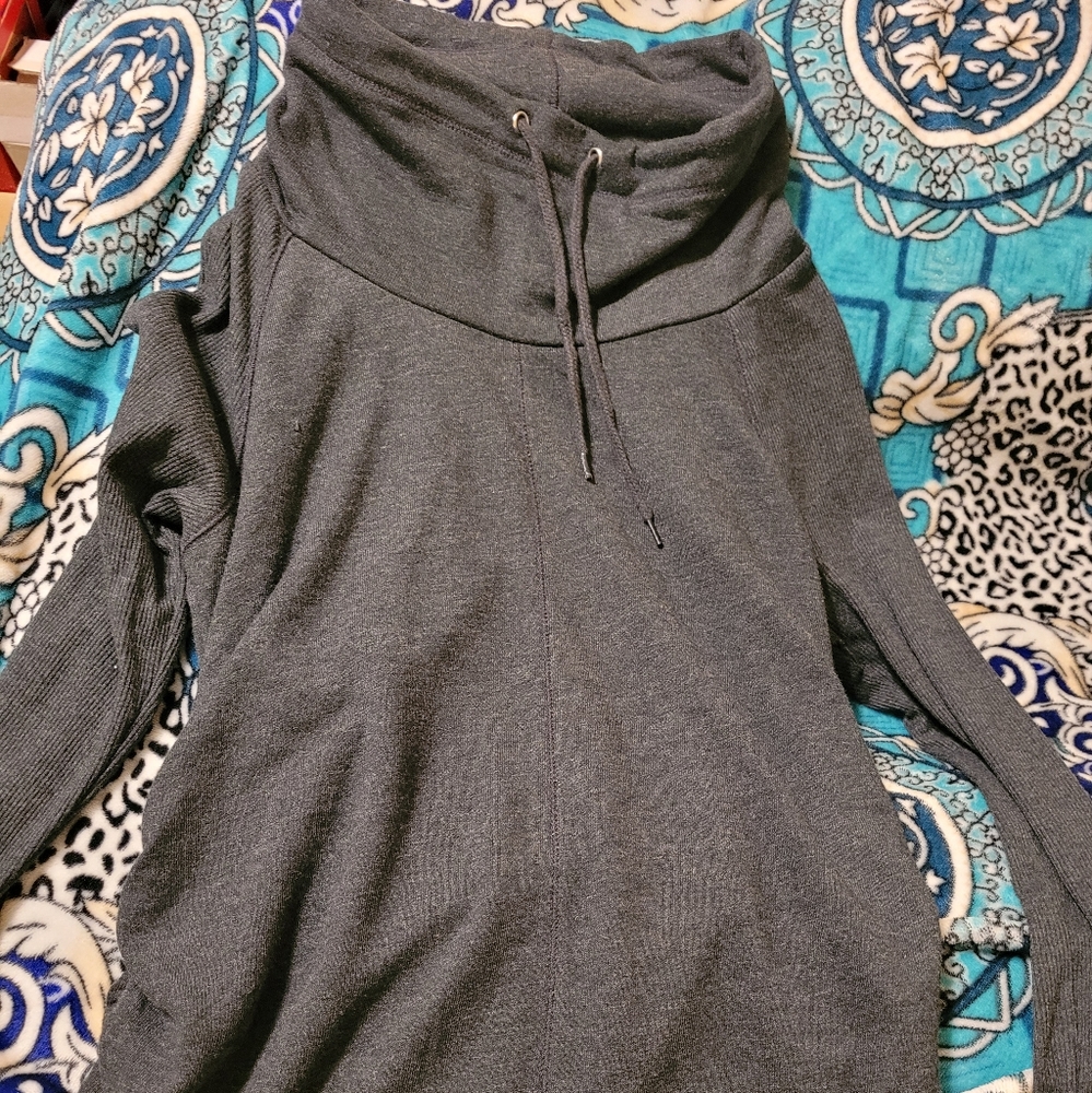 Grey Liz Lange Maternity Cowl Neck Hoodie. Size XS. Like NEW!